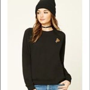 Forever 21 Black Crewneck Sweatshirt
